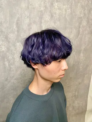 ショート カラー メンズ 💫miyu💫デザ インカラー/アレンジのヘアスタイル