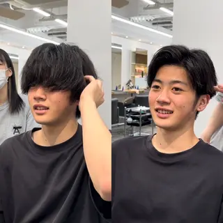 ショート メンズ 縮毛矯正 美容室のヘアスタイル