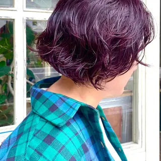 ショート カラー パーマ sourire  西大分所属・Sourire西大分 ☘️いけだ　あおいのヘアスタイル