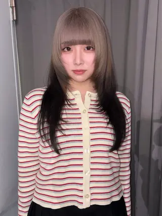 ロング カラー ボブ/ダブルカラー 【渋谷】唐仁原 抄語のヘアスタイル