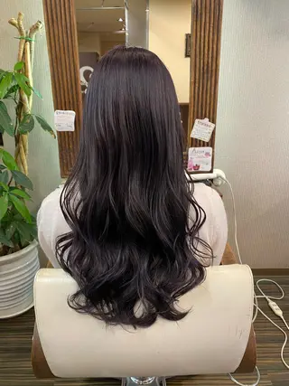 ロング カラー ヘアアレンジ メンズ 加藤 瑠美のヘアスタイル