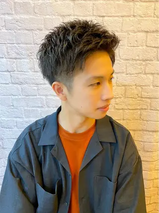 ミディアム パーマ ヘアアレンジ メンズ 【メンズカット】 黒田美穂のヘアスタイル