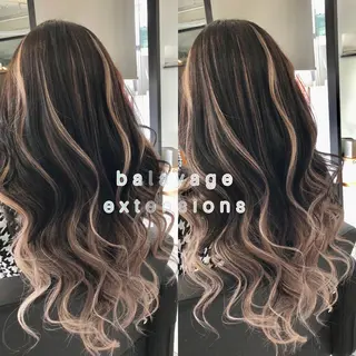 ロング カラー ヘアアレンジ 下妻 カラーエクステ難波のヘアスタイル