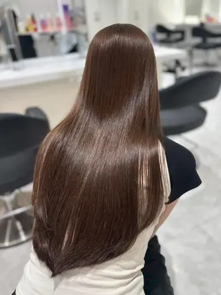 カラー 韓国風スタイル🪽 暗髪ヘア🪽のヘアスタイル