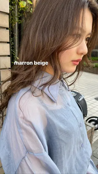 ロング カラー Pia hair Design Yakuin所属・Pia ツボイ ケイタのヘアスタイル