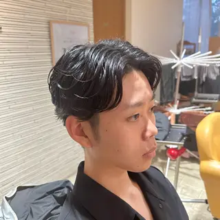 ショート パーマ メンズ 田中 汰知のヘアスタイル