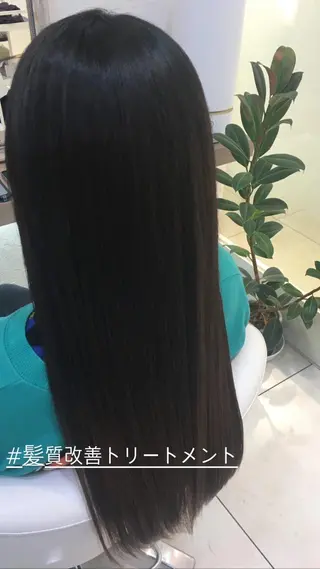 ロング カラー 艶質改善/縮毛矯正 ササキナツミのヘアスタイル