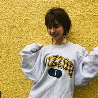 ショート カラー パーマ ヘアアレンジ 脱白髪染め特化GBG 自由が丘所属・【白髪ぼかし 専門GBG】自由が丘のヘアスタイル