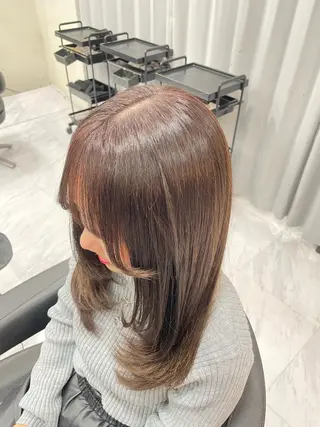 セミロング カラー 🐥くまがい💛 ダブルカラー／パーマのヘアスタイル