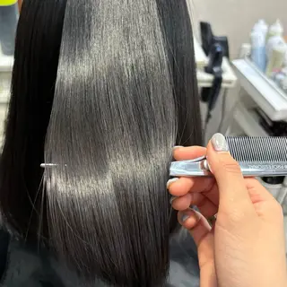 ミディアム パーマ estrela エストレーラ所属・ブリーチなしカラー 🥣髪質改善/はなえのヘアスタイル