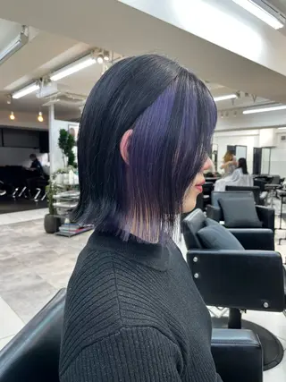 カラー 顔まわり/ボブウルフ 🤍愛唯(めい)のヘアスタイル