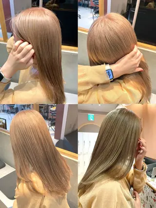 ロング カラー ヘアアレンジ 🎈ブリーチなし暖色 カラー/レッド/ゆいのヘアスタイル