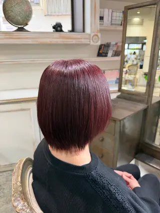 ショート 💖艶ダメージレス激 可愛カラーKAO💖のヘアスタイル