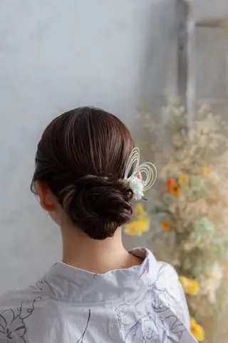 セミロング ヘアアレンジ Takagi Nanamiのヘアスタイル