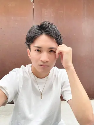 メンズ メンズブリーチカラー /パーマ ごーた立川のヘアスタイル