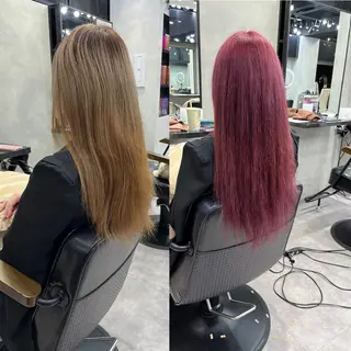 セミロング 濱川響太レディース カットモデルのヘアスタイル