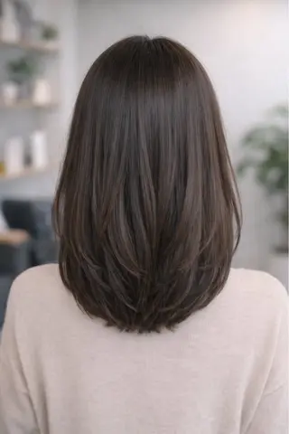 セミロング カラー sora ひらかのヘアスタイル