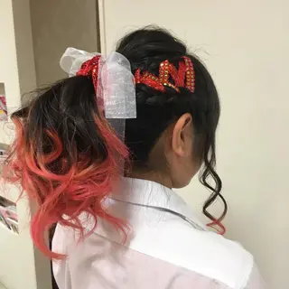 セミロング カラー ヘアアレンジ 【Sweep】おじま のぞみのヘアスタイル