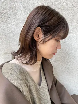 ミディアム カラー/レイヤー/ 髪質改善/PAAQのヘアスタイル