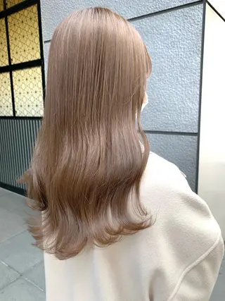 ロング カラー ヘアアレンジ レイヤー専門家 ダブルカラー修のヘアスタイル