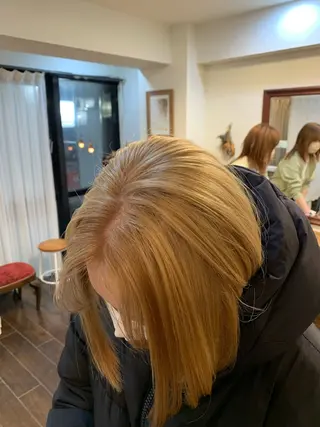 ミディアム カラー Masaki ブリーチカラーのヘアスタイル