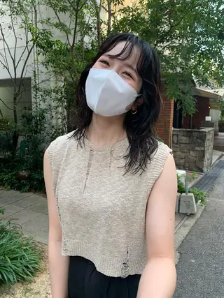 ミディアム パーマ パーマ/ボブ/ 神戸/豊浦翔太のヘアスタイル