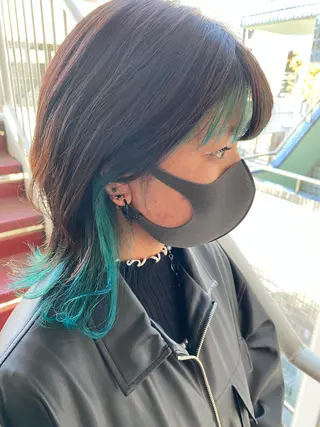 ミディアム カラー グレージュ/透明感/ 韓国ヘア/RISAのヘアスタイル