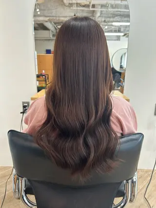 ロング カラー ベージュ/ダブルカラ ー/新潟駅/青柳萌果のヘアスタイル