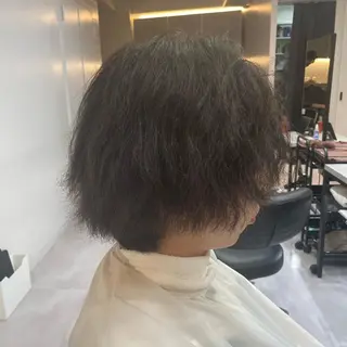 ショート 髪質改善× ハイライト溝江のヘアスタイル