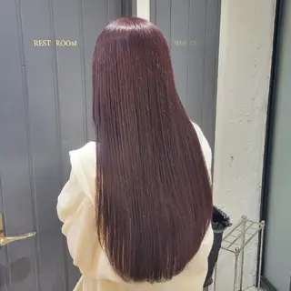ロング カラー ハイトーン/フェザー パーマ/りゅうのヘアスタイル