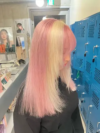 ロング カラー 無料カット/ハイ トーンカラー/きらのヘアスタイル