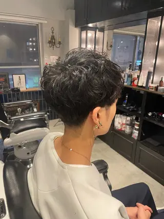 ショート パーマ メンズ 2H barbershop所属・- ＭＡＹＵＫＯのヘアスタイル