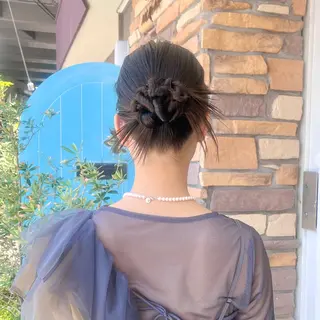 ミディアム ヘアアレンジ 伊藤 玲衣のヘアスタイル