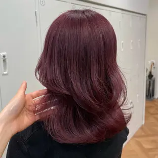 ミディアム カラー ヘアアレンジ キヨミ 韓国レイヤーカットのヘアスタイル