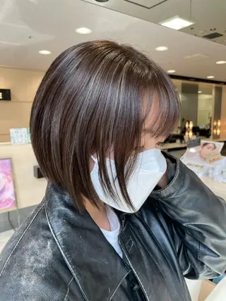 ショート カラー クロスパーマ/うる艶 カラー/Kurumiのヘアスタイル