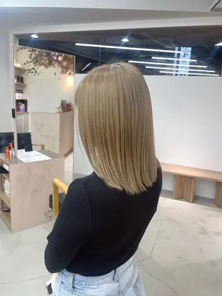 ミディアム kana/ ブリーチ/暖色のヘアスタイル