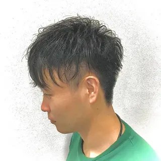 ショート メンズ メンズパーマ/ダウン パーマ/十文字玲音のヘアスタイル