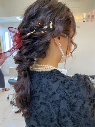 セミロング カラー ヘアアレンジ マツエク・マツパ アイブロウ Noah's　Ark所属・透明感カラー🫧ヘア セット🫧松本菜月の眉毛・アイブロウイメージ