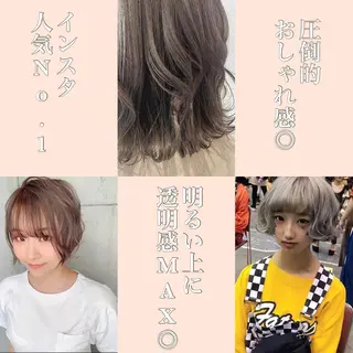 セミロング カラー jill by gisel＿奥家のヘアスタイル