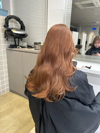 ロング カラー ヘアアレンジ 💎韓国/ レイヤー カット/ 暖色🫧のヘアスタイル