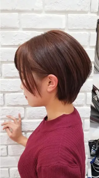 ショート 顔周りレイヤーカット 髪質改善代表西村功平のヘアスタイル