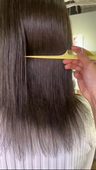 セミロング ヘアアレンジ One By The Ect所属・ショート/脱白髪染め ☆宇﨑悠実のヘアスタイル