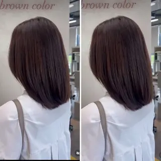 ミディアム カラー 富原 そらのヘアスタイル