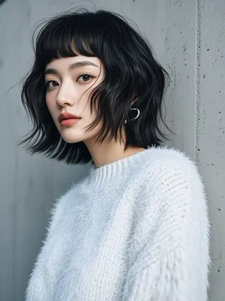 ミディアム ウルフカット 811 大阪梅田 ウルフのヘアスタイル