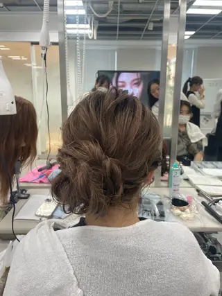 ヘアアレンジ hiyori /透明 感ピンク/ラベンダーのマツエク・マツパデザイン