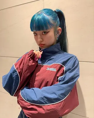 ロング カラー TATSUブリーチ/ ミルクティーベージュのヘアスタイル