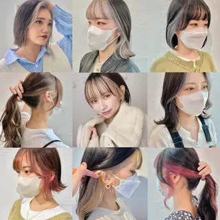 ミディアム カラー インナーカラー/レイ ヤーカット♡/マキシのヘアスタイル