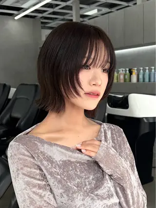 ショート レイヤー×ツヤカラー 渋谷/kougaのヘアスタイル