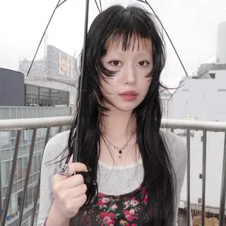 ロング カラー レイヤーカット ボブ　渋谷のヘアスタイル