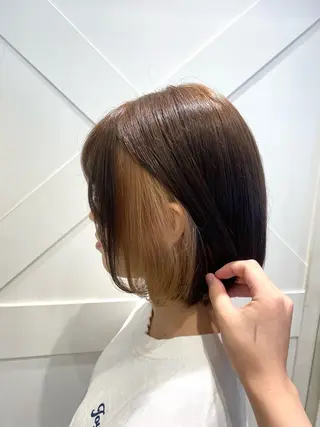 ミディアム カラー 💙mai🫧 縮毛矯正・ハイライトのヘアスタイル